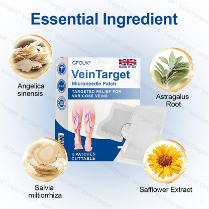 🇬🇧👨‍⚕️✅GFOUK® VeinTarget Microneedle Patch⚡Instant Relief, Long-Term Results