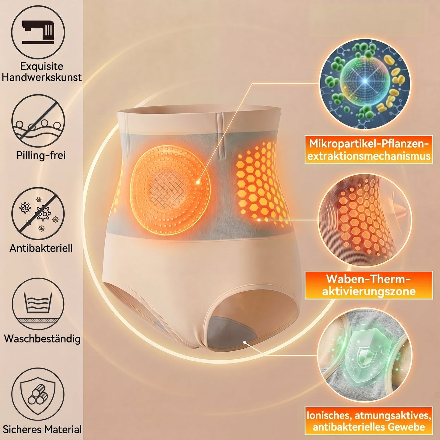 👙 Offizieller Marken-Shop | 🍑🍑 GFOUK® 2026 Moringa & Berberin 4-in-1 Mikro-Partikel Shaping- & Fettverbrennungs-Shorts