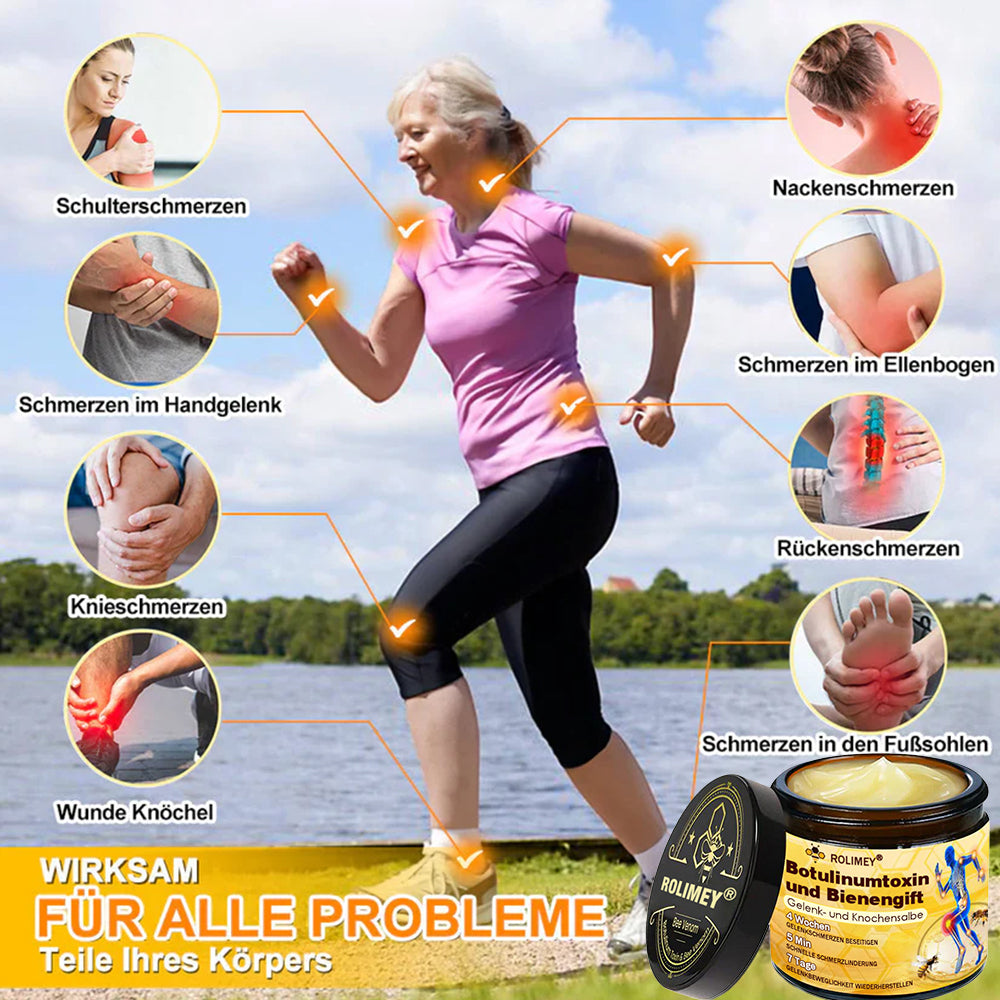 🥰 Offizieller Shop: Rolimey® Bienengift-Schmerzlinderungs Knochenheilungs Creme 👨‍⚕️(Reduzierung von Gelenkschwellungen, Schmerzen, Steifheit, Rötungen, Wärme, Muskelkater und Gelenkmüdigkeit)