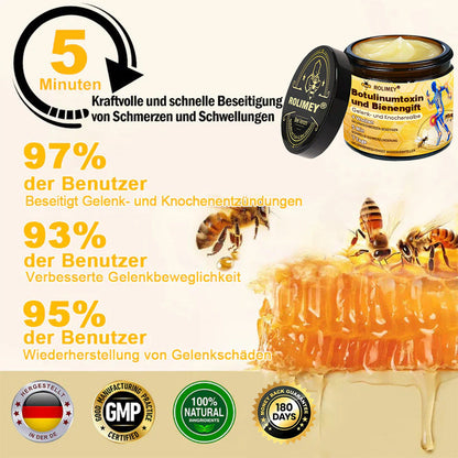 🥰 Offizieller Shop: Rolimey® Bienengift-Schmerzlinderungs Knochenheilungs Creme 👨‍⚕️(Reduzierung von Gelenkschwellungen, Schmerzen, Steifheit, Rötungen, Wärme, Muskelkater und Gelenkmüdigkeit)