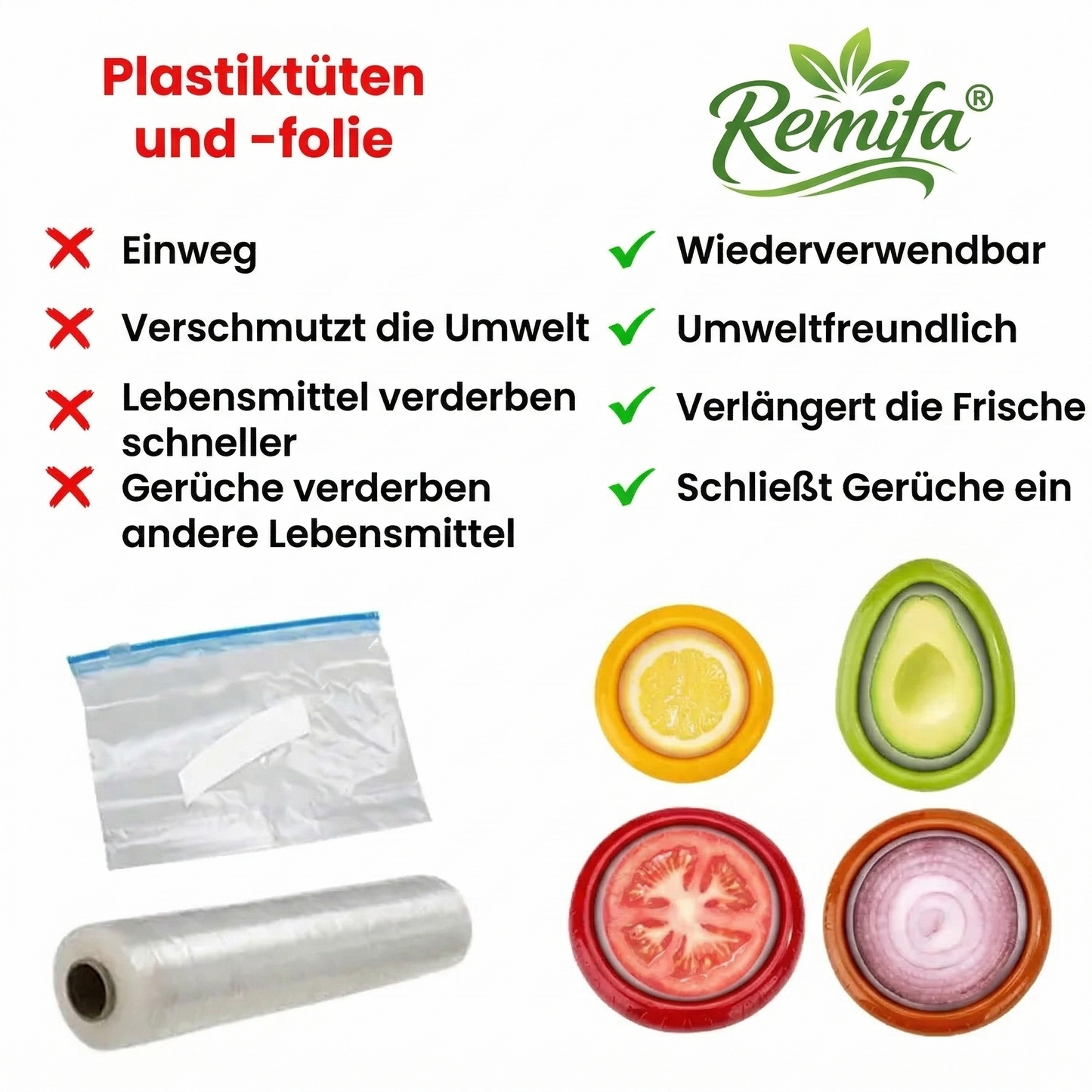 🍓Remifa® Frischhalte-Dehnkappen🥑🍅