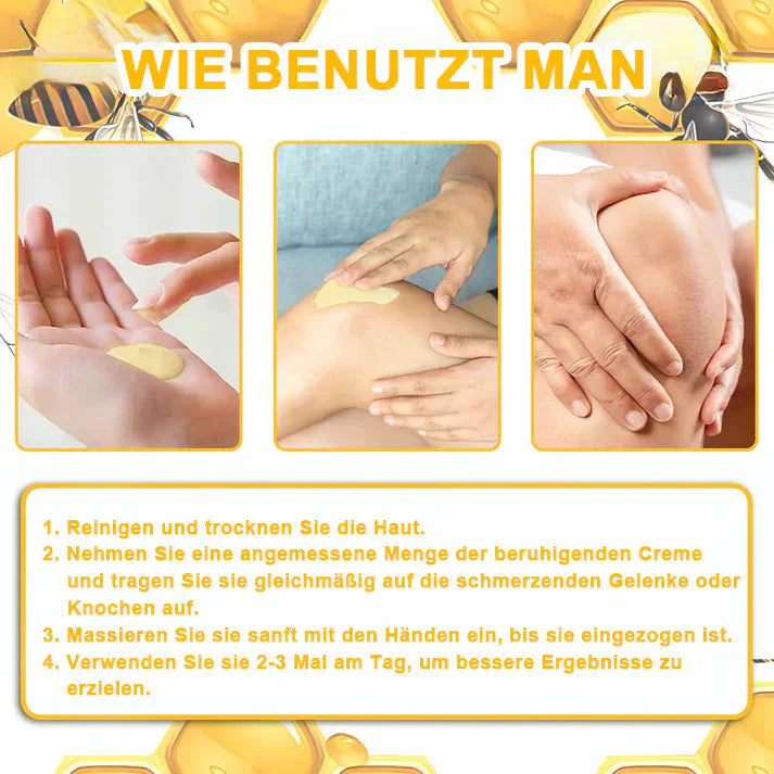 🥰 Offizieller Shop: Rolimey® Bienengift-Schmerzlinderungs Knochenheilungs Creme 👨‍⚕️(Reduzierung von Gelenkschwellungen, Schmerzen, Steifheit, Rötungen, Wärme, Muskelkater und Gelenkmüdigkeit)