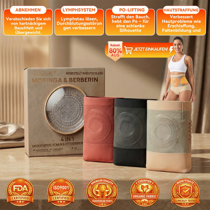 👙 Offizieller Marken-Shop | 🍑🍑 GFOUK® 2026 Moringa & Berberin 4-in-1 Mikro-Partikel Shaping- & Fettverbrennungs-Shorts