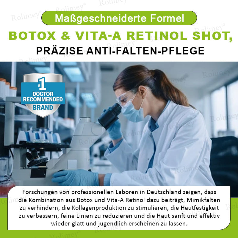 🛡️Jetzt jugendliche Haut zurückgewinnen Rolimey® Botox & Vita-A Retinol Shot Falten-Lift Straffungscreme